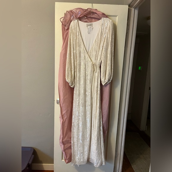 BHLDN Casey Sample Wedding Dress Size 14 - Picture 2 of 10